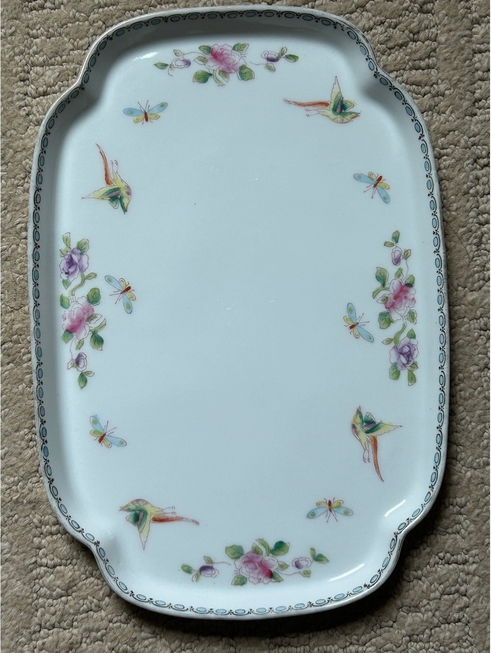 Vintage Hand Painted Nippon vanity serving tray